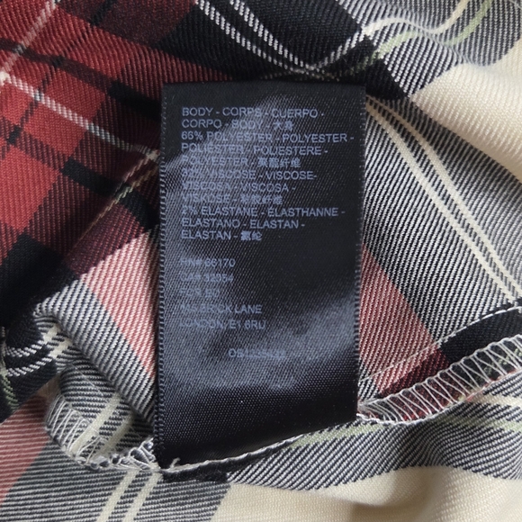 Urban Outfitters Plaid Bee Wrap Dress Jumper Size M Pleated Punk Goth Academia - Picture 11 of 11